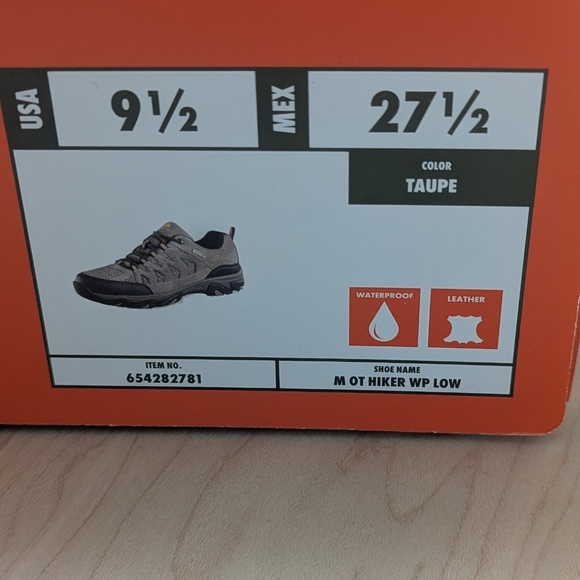 Ozark Trail Waterproof Low Hiking Shoe Leather (Size 9.5) - Picture 2 of 7
